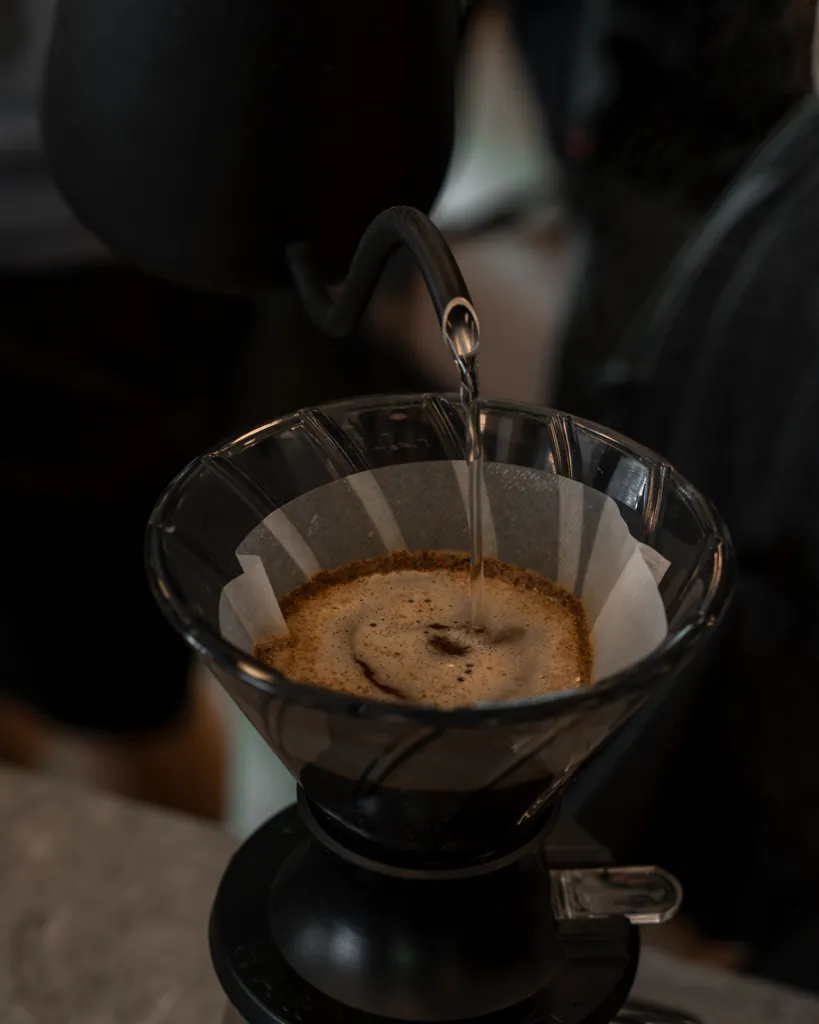 Pour-over brewing at Carfeidian
