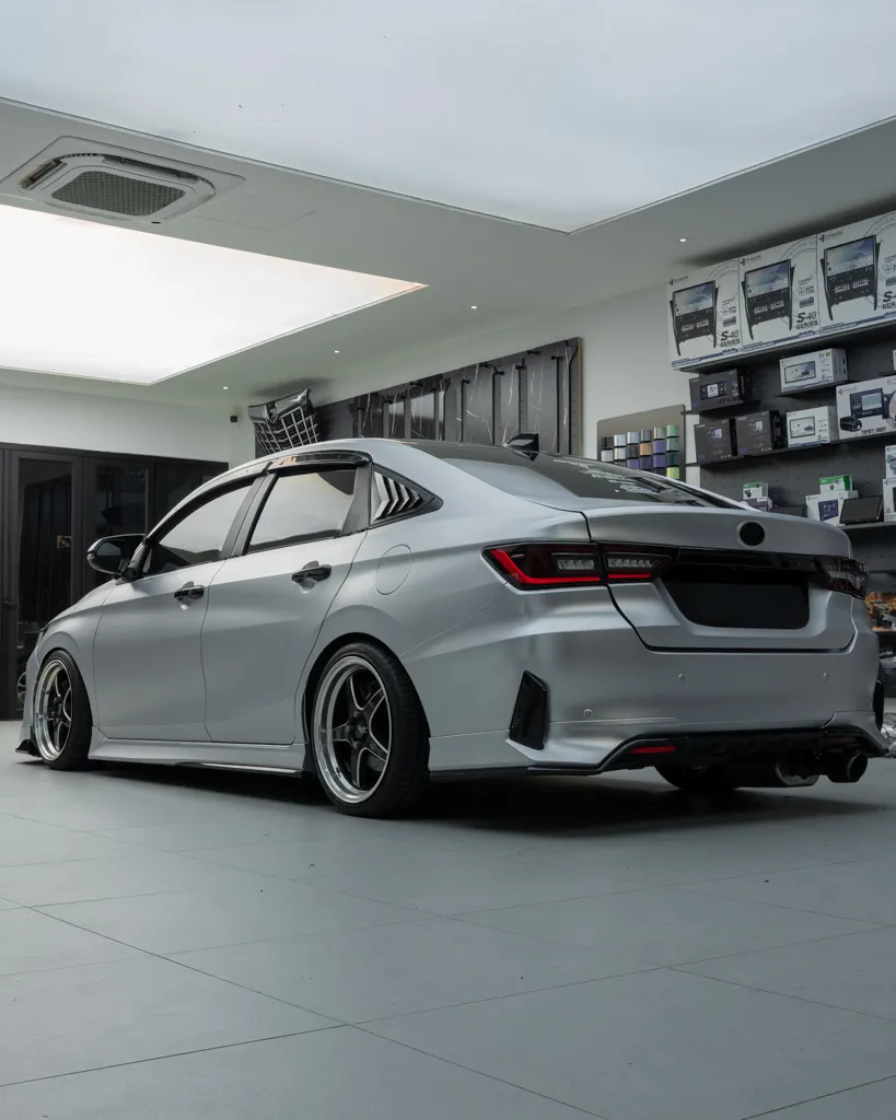 Rear angle in the workshop
